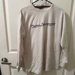 Lamborghini Cream Long Sleeve Tee
